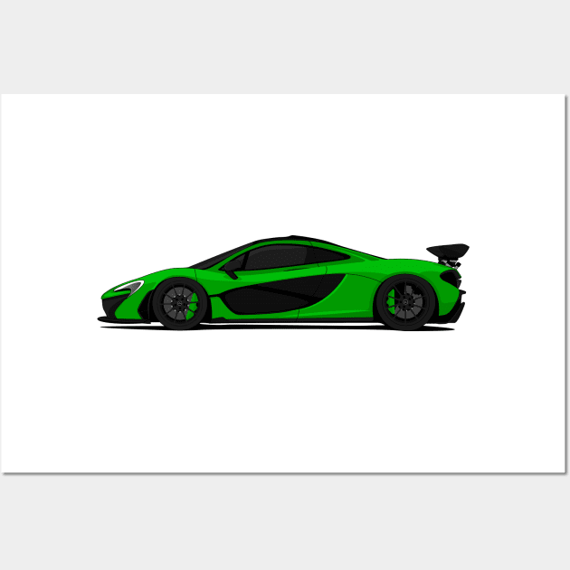 MCLAREN P1 GREEN Wall Art by VENZ0LIC